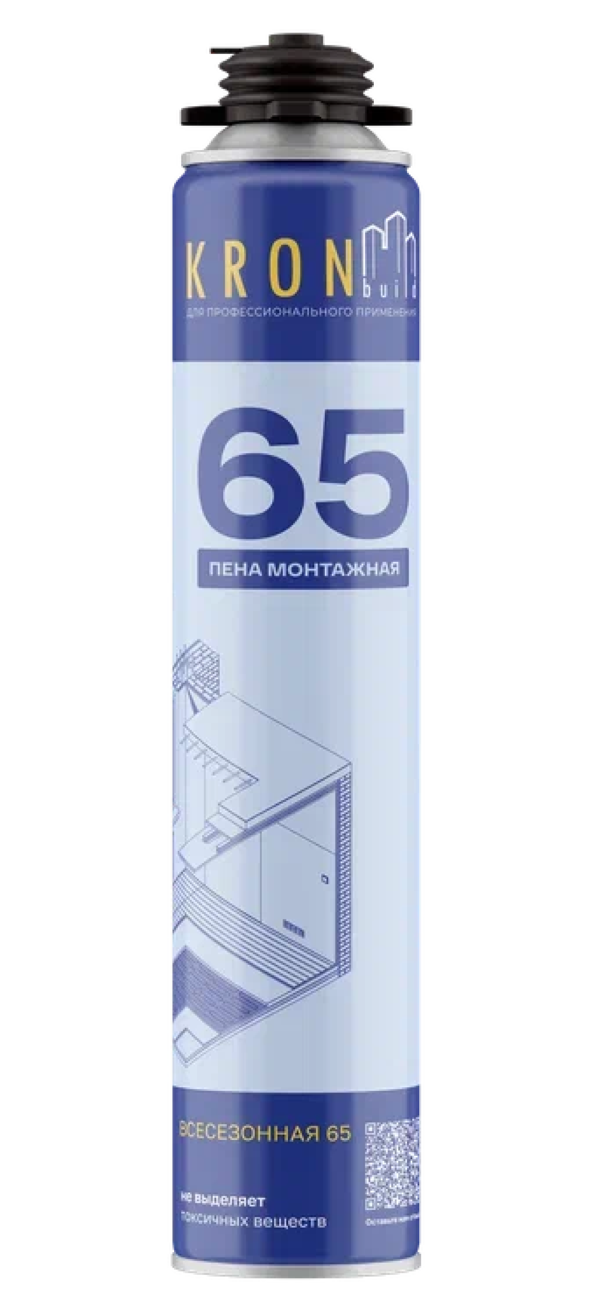 Профессиональная общестроительная монтажная пена KRONbuild Всесезонная 50+