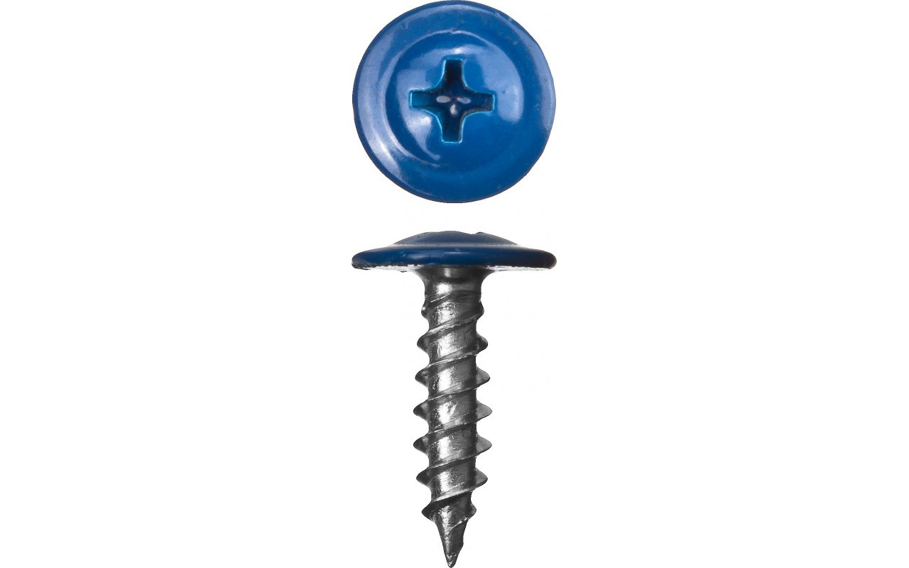 Саморез RAL 5005 с пресс-шайбой острый 4,2х32