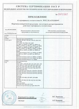 Сертификат на Штифт конический DIN 1 7