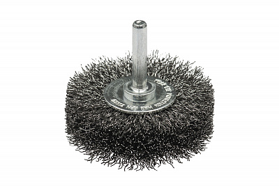 Щетка дисковая, гофрированная, с цилиндрическим хвостовиком для дрелей